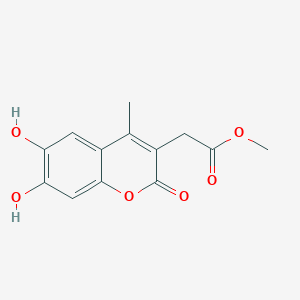 molecular formula C13H12O6 B2589481 methyl (6,7-dihydroxy-4-methyl-2-oxo-2H-chromen-3-yl)acetate CAS No. 853749-60-7