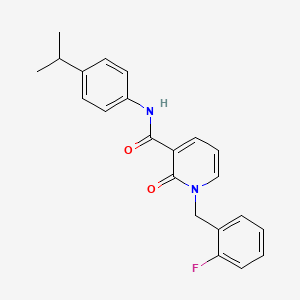 molecular formula C22H21FN2O2 B2589497 1-(2-fluorobenzyl)-N-(4-isopropylphenyl)-2-oxo-1,2-dihydropyridine-3-carboxamide CAS No. 946221-76-7