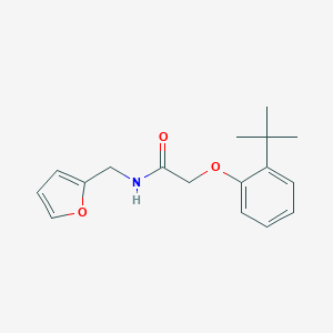 molecular formula C17H21NO3 B258951 2-(2-tert-butylphenoxy)-N-(2-furylmethyl)acetamide 