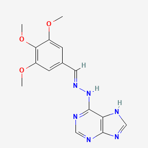 (E)-6-(2-(3,4,5-trimethoxybenzylidene)hydrazinyl)-9H-purine