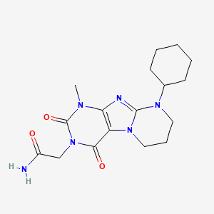 2-(9-cyclohexyl-1-methyl-2,4-dioxo-7,8-dihydro-6H-purino[7,8-a]pyrimidin-3-yl)acetamide