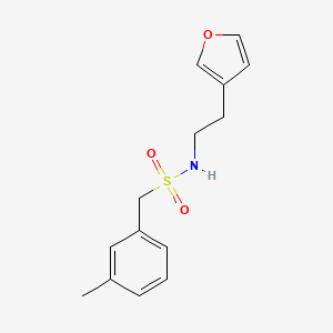 molecular formula C14H17NO3S B2589522 N-(2-(呋喃-3-基)乙基)-1-(间甲苯基)甲磺酰胺 CAS No. 1428356-62-0