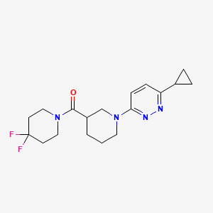 3-Cyclopropyl-6-[3-(4,4-difluoropiperidine-1-carbonyl)piperidin-1-yl]pyridazine