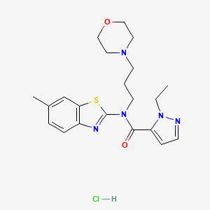 1-ethyl-N-(6-methylbenzo[d]thiazol-2-yl)-N-(3-morpholinopropyl)-1H-pyrazole-5-carboxamide hydrochloride