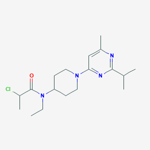 2-Chloro-N-ethyl-N-[1-(6-methyl-2-propan-2-ylpyrimidin-4-yl)piperidin-4-yl]propanamide