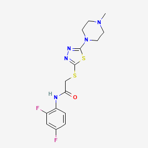 N-(2,4-difluorophenyl)-2-((5-(4-methylpiperazin-1-yl)-1,3,4-thiadiazol-2-yl)thio)acetamide