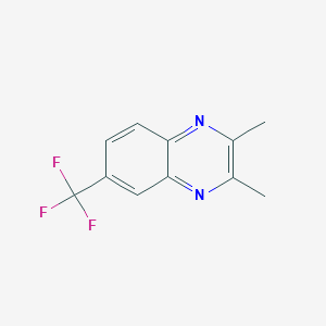 molecular formula C11H9F3N2 B2589550 2,3-Dimethyl-6-(trifluoromethyl)quinoxaline CAS No. 449-72-9