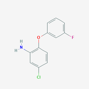 molecular formula C12H9ClFNO B2589554 5-Cloro-2-(3-fluorofenoxi)anilina CAS No. 937606-27-4