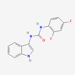 molecular formula C15H11F2N3O B2589555 1-(2,4-difluorophenyl)-3-(1H-indol-3-yl)urea CAS No. 941927-05-5