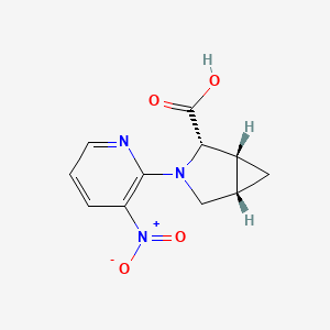 molecular formula C11H11N3O4 B2589559 (1R,2S,5S)-3-(3-nitro-2-pyridinyl)-3-azabicyclo[3.1.0]hexane-2-carboxylic acid CAS No. 956270-06-7