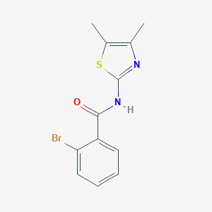 molecular formula C12H11BrN2OS B258956 2-bromo-N-(4,5-dimethyl-1,3-thiazol-2-yl)benzamide 