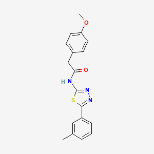 2-(4-methoxyphenyl)-N-(5-(m-tolyl)-1,3,4-thiadiazol-2-yl)acetamide