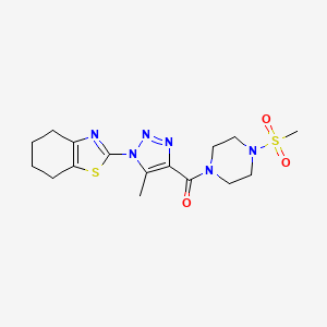 (5-methyl-1-(4,5,6,7-tetrahydrobenzo[d]thiazol-2-yl)-1H-1,2,3-triazol-4-yl)(4-(methylsulfonyl)piperazin-1-yl)methanone