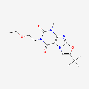 molecular formula C16H22N4O4 B2589564 7-(tert-butyl)-3-(2-ethoxyethyl)-1-methyloxazolo[2,3-f]purine-2,4(1H,3H)-dione CAS No. 899948-24-4
