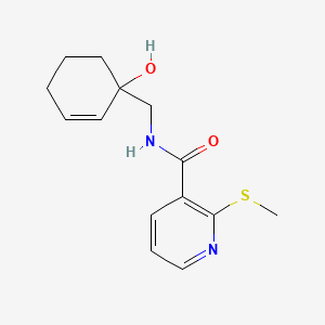 N-[(1-hydroxycyclohex-2-en-1-yl)methyl]-2-(methylsulfanyl)pyridine-3-carboxamide