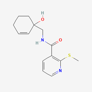 molecular formula C14H18N2O2S B2589565 N-[(1-羟基环己-2-烯-1-基)甲基]-2-(甲硫基)吡啶-3-甲酰胺 CAS No. 2097889-53-5