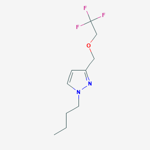 molecular formula C10H15F3N2O B2589574 1-butyl-3-[(2,2,2-trifluoroethoxy)methyl]-1H-pyrazole CAS No. 1856022-59-7