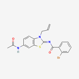 molecular formula C19H16BrN3O2S B2589578 (Z)-N-(6-acetamido-3-allylbenzo[d]thiazol-2(3H)-ylidene)-2-bromobenzamide CAS No. 865180-49-0