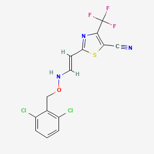 2-(2-{[(2,6-Dichlorobenzyl)oxy]amino}vinyl)-4-(trifluoromethyl)-1,3-thiazole-5-carbonitrile