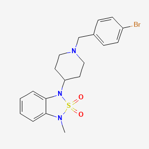 molecular formula C19H22BrN3O2S B2589586 1-(1-(4-溴苄基)哌啶-4-基)-3-甲基-1,3-二氢苯并[c][1,2,5]噻二唑-2,2-二氧化物 CAS No. 2034608-79-0