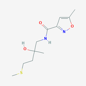 N-(2-hydroxy-2-methyl-4-(methylthio)butyl)-5-methylisoxazole-3-carboxamide