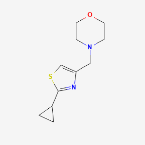 molecular formula C11H16N2OS B2589592 4-((2-Cyclopropylthiazol-4-yl)methyl)morpholine CAS No. 2034375-48-7