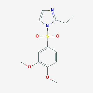 molecular formula C13H16N2O4S B258960 1-[(3,4-dimethoxyphenyl)sulfonyl]-2-ethyl-1H-imidazole 