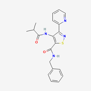 N-benzyl-4-(isobutyrylamino)-3-pyridin-2-ylisothiazole-5-carboxamide
