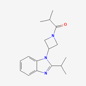 molecular formula C17H23N3O B2589608 2-Methyl-1-[3-(2-propan-2-ylbenzimidazol-1-yl)azetidin-1-yl]propan-1-one CAS No. 2415471-67-7