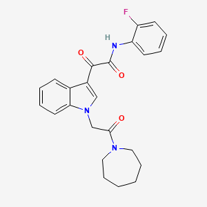 2-(1-(2-(azepan-1-yl)-2-oxoethyl)-1H-indol-3-yl)-N-(2-fluorophenyl)-2-oxoacetamide