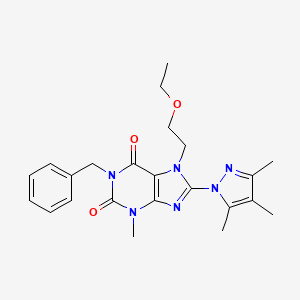1-benzyl-7-(2-ethoxyethyl)-3-methyl-8-(3,4,5-trimethyl-1H-pyrazol-1-yl)-1H-purine-2,6(3H,7H)-dione