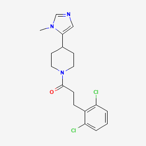 3-(2,6-Dichlorophenyl)-1-[4-(3-methylimidazol-4-yl)piperidin-1-yl]propan-1-one