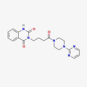 molecular formula C20H22N6O3 B2589632 3-(4-氧代-4-(4-(嘧啶-2-基)哌嗪-1-基)丁基)喹唑啉-2,4(1H,3H)-二酮 CAS No. 850780-93-7