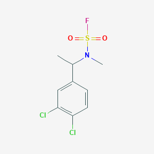 molecular formula C9H10Cl2FNO2S B2589633 N-[1-(3,4-Dichlorophenyl)ethyl]-N-methylsulfamoyl fluoride CAS No. 2411292-52-7