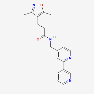 N-([2,3'-bipyridin]-4-ylmethyl)-3-(3,5-dimethylisoxazol-4-yl)propanamide