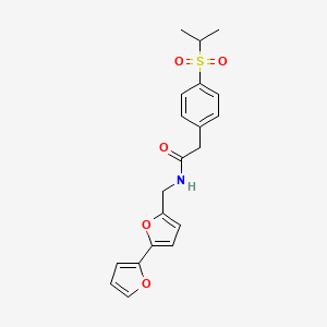 N-({[2,2'-bifuran]-5-yl}methyl)-2-[4-(propane-2-sulfonyl)phenyl]acetamide