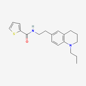 molecular formula C19H24N2OS B2589649 N-(2-(1-propyl-1,2,3,4-tetrahydroquinolin-6-yl)ethyl)thiophene-2-carboxamide CAS No. 955592-25-3