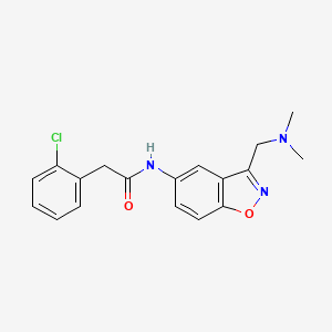 2-(2-Chlorophenyl)-N-[3-[(dimethylamino)methyl]-1,2-benzoxazol-5-yl]acetamide