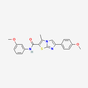 N-(3-methoxyphenyl)-6-(4-methoxyphenyl)-3-methylimidazo[2,1-b][1,3]thiazole-2-carboxamide