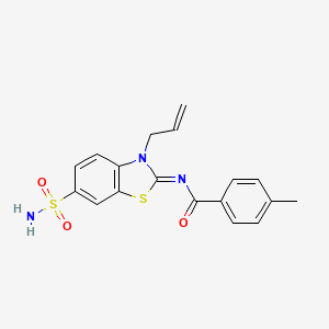 (Z)-N-(3-allyl-6-sulfamoylbenzo[d]thiazol-2(3H)-ylidene)-4-methylbenzamide