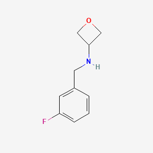 molecular formula C10H12FNO B2589657 N-(3-氟苄基)氧杂环-3-胺 CAS No. 1341690-67-2