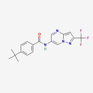 4-(tert-butyl)-N-(2-(trifluoromethyl)pyrazolo[1,5-a]pyrimidin-6-yl)benzamide