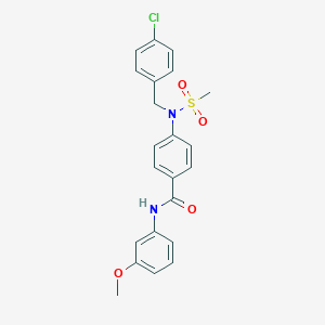 molecular formula C22H21ClN2O4S B258967 4-[(4-chlorobenzyl)(methylsulfonyl)amino]-N-(3-methoxyphenyl)benzamide 