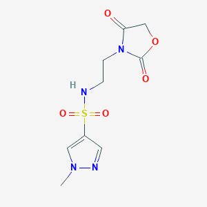 N-(2-(2,4-dioxooxazolidin-3-yl)ethyl)-1-methyl-1H-pyrazole-4-sulfonamide