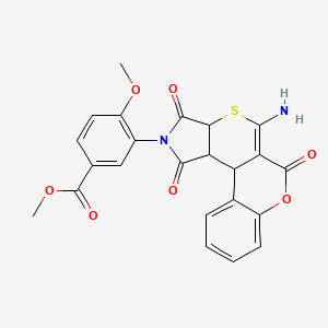methyl 3-(5-amino-1,3,6-trioxo-3,3a-dihydro-1H-chromeno[4',3':4,5]thiopyrano[2,3-c]pyrrol-2(6H,11bH,11cH)-yl)-4-methoxybenzoate
