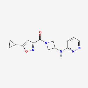 N-[1-(5-cyclopropyl-1,2-oxazole-3-carbonyl)azetidin-3-yl]pyridazin-3-amine