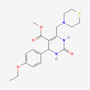 Methyl 4-(4-ethoxyphenyl)-2-oxo-6-(thiomorpholin-4-ylmethyl)-1,2,3,4-tetrahydropyrimidine-5-carboxylate