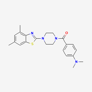 molecular formula C22H26N4OS B2589688 (4-(二甲氨基)苯基)(4-(4,6-二甲基苯并[d]噻唑-2-基)哌嗪-1-基)甲苯酮 CAS No. 897484-51-4