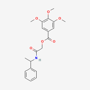 molecular formula C20H23NO6 B2589695 2-氧代-2-((1-苯乙基)氨基)乙基 3,4,5-三甲氧基苯甲酸酯 CAS No. 1062002-81-6