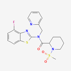 N-(4-fluorobenzo[d]thiazol-2-yl)-1-(methylsulfonyl)-N-(pyridin-2-ylmethyl)piperidine-2-carboxamide